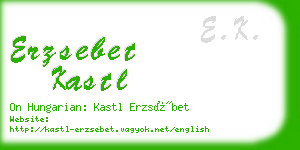 erzsebet kastl business card